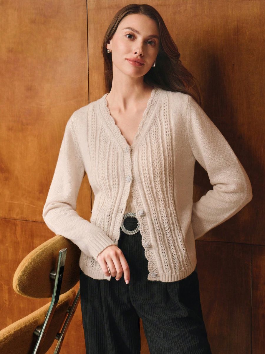 CARDIGAN PREMIUM DE PUNTO CALADO Cardigan 09 CELINAH MOTF 