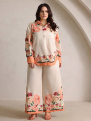 CONJUNTO DE CAMISA Y PANTALÓN FLORAL Conjunto Plus Size 05 CELINAH MOTF 1XL 