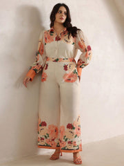 CONJUNTO DE CAMISA Y PANTALÓN FLORAL Conjunto Plus Size 05 CELINAH MOTF 