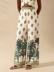 PANTALÓN RECTO CON ESTAMPADO BOHEMIO TROPICAL Pantalón 15 CELINAH MOTF XS 