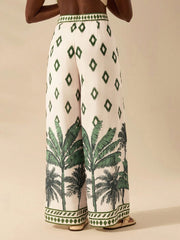 PANTALÓN RECTO CON ESTAMPADO BOHEMIO TROPICAL Pantalón 15 CELINAH MOTF 