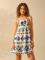 VESTIDO CORTO CON ESTAMPADO TROPICAL Vestido 64 CELINAH MOTF XS 